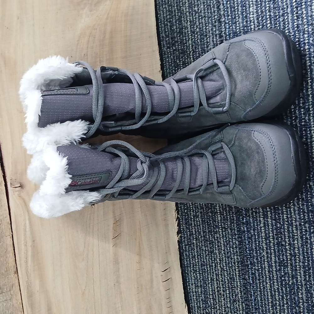 Columbia Ice Maiden II Gray Insulated Waterproof Snow Boots Women's Size 6 - Picture 2 of 9